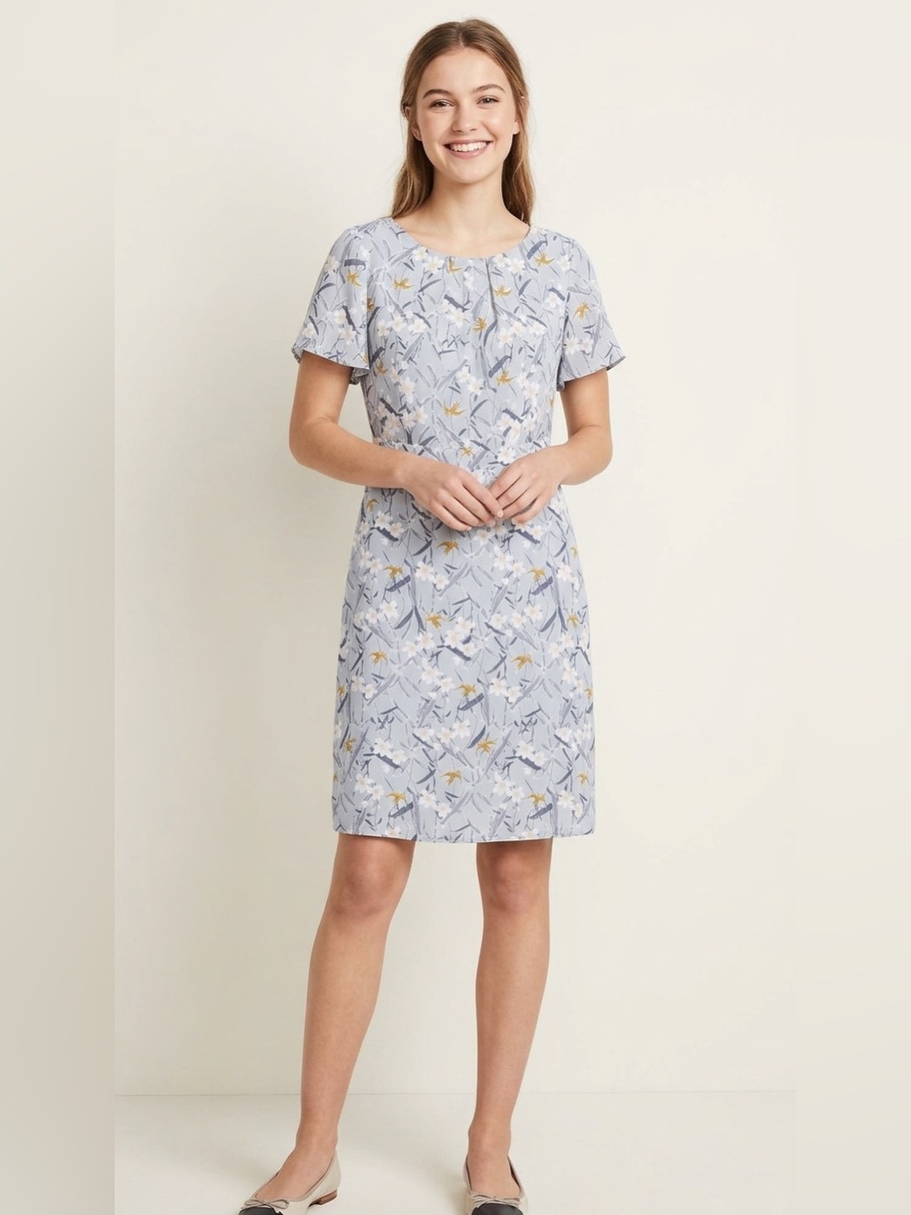 🌷 Allegra K Floral Midi Dress with Short Sleeves #48